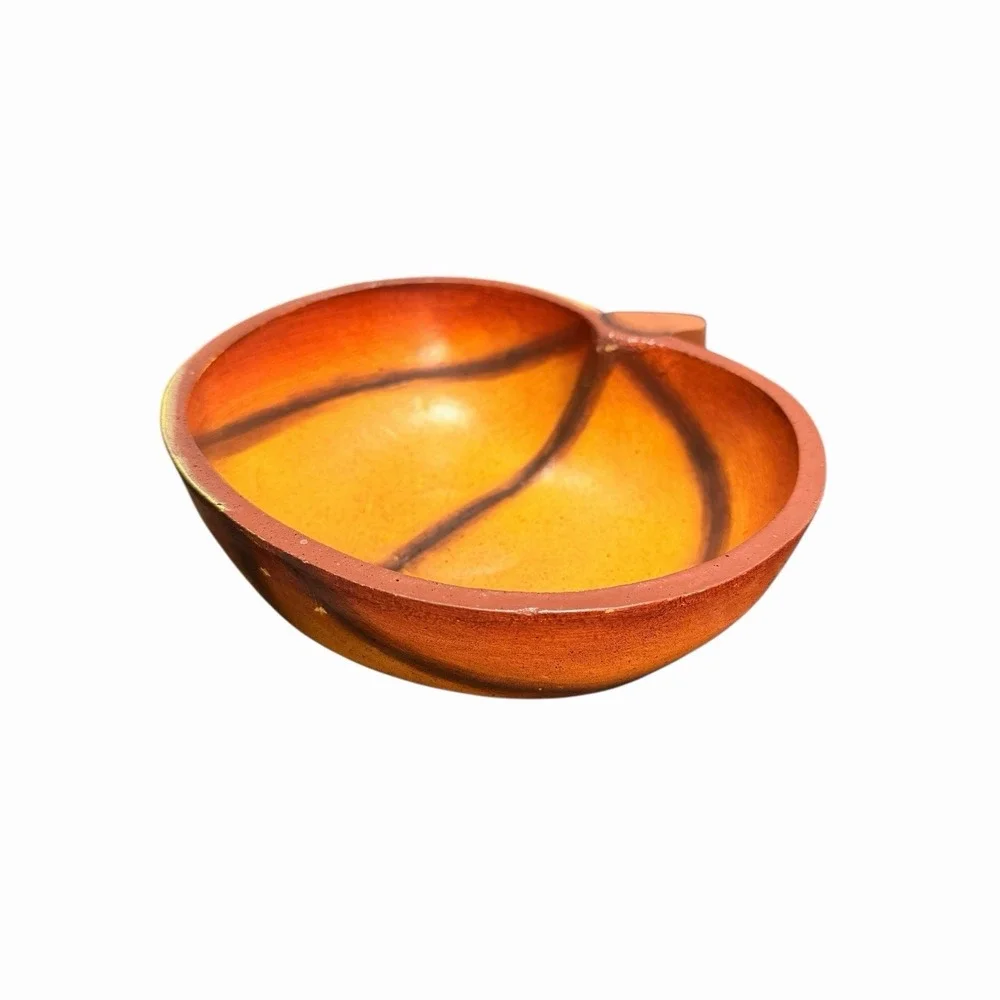 Crazy‎ Mountain Vintage Wood Pumpkin Candy Bowl, 9.5 Inch, Fall Decor
